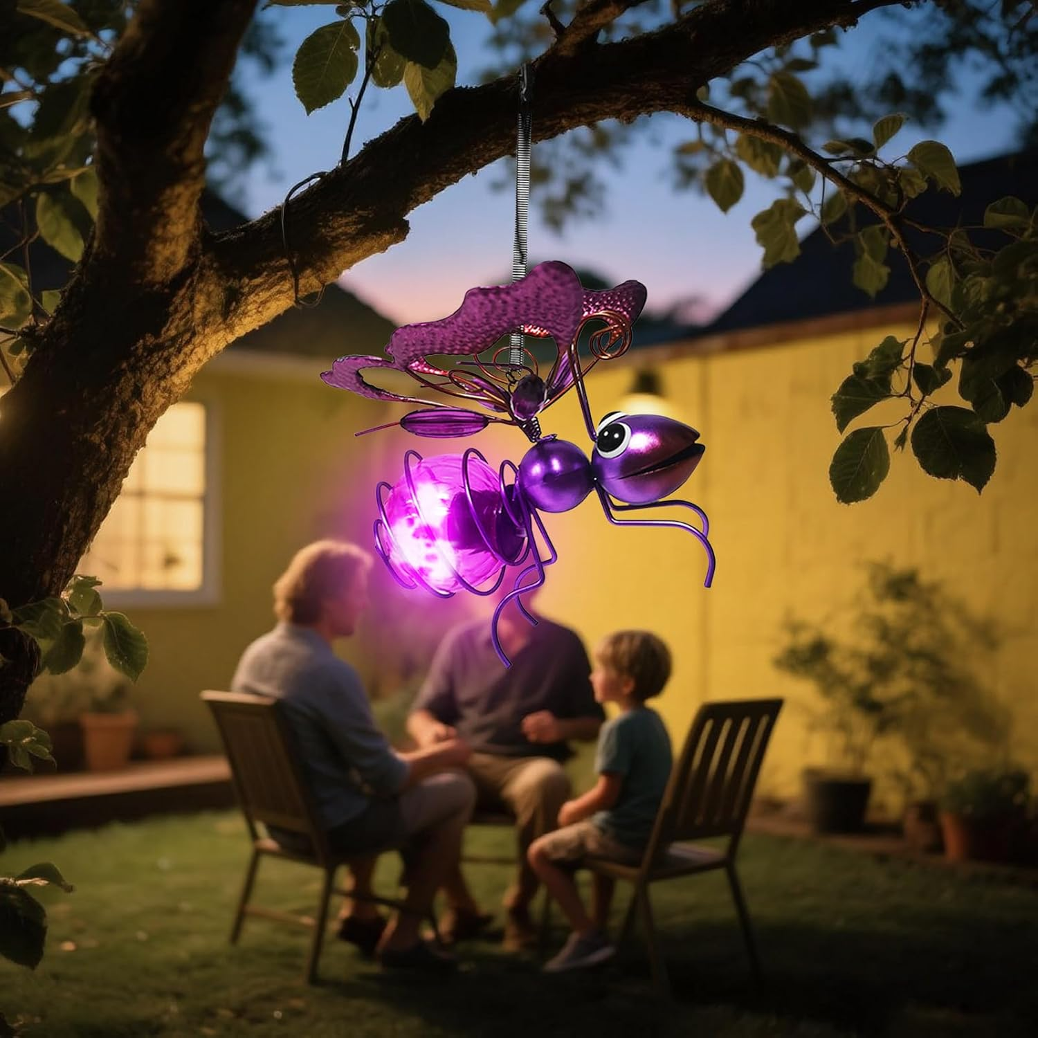 Lets Joy Garden Decoration Fairy Lights, Solar Powered Garden Decoration Bee, Solar Lights Outdoor Garden, Solar Lights for Outdoors, Fairytale Garden Light, Hanging Patio Garden Craft Decoration - Dragonfly image number 5