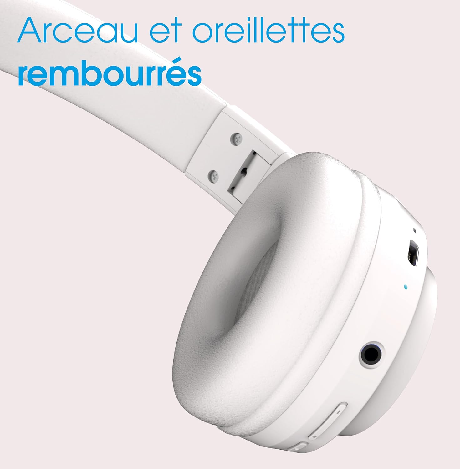 RYGHT Tempo Wireless Headphones, Clear Stereo Sound, 20 Hours Battery Life, Foldable, Lightweight, Music Control, Volume, Answer Calls, Voice Assistant, Activate Voice Assistant, Padded Ear Cups