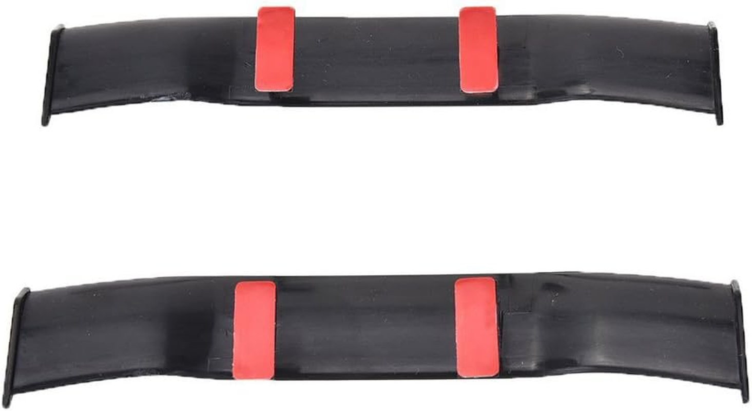 Creatiee Universal Car Mini Spoiler Wing, Auto Car Tail Wing | Mini Auto Carbon Fiber Texture Decoration | without Perforation Tail Decoration, 6.7 Inch (Black) 3Pcs