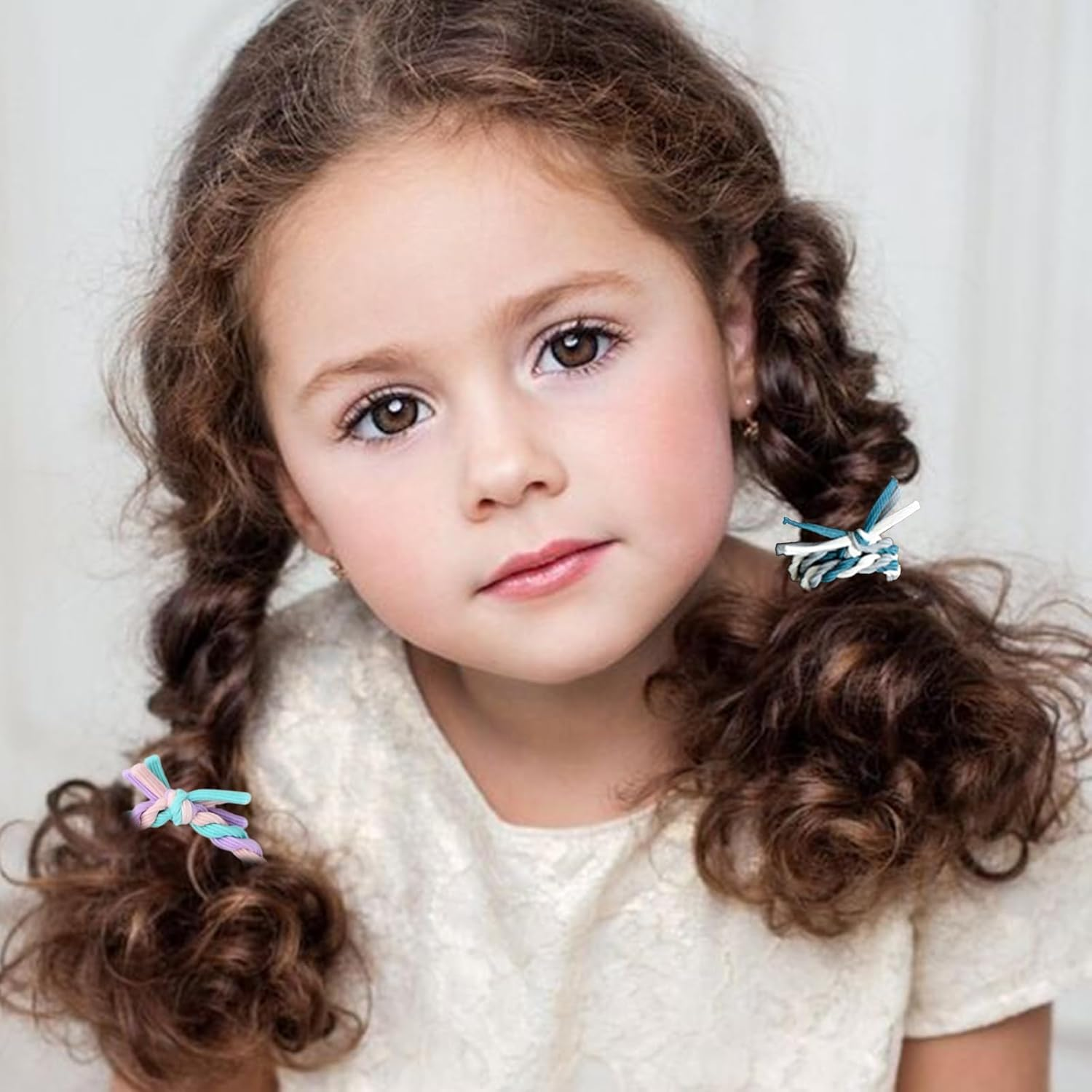 Zimoer Pack of 25 Women'S Hair Bobbles - Extra Thick Braided Scrunchies for Braids and Ponytails (5.5 Cm, Colourful) - High-Quality Nylon Hair Bobbles with Double Colour Design image number 2