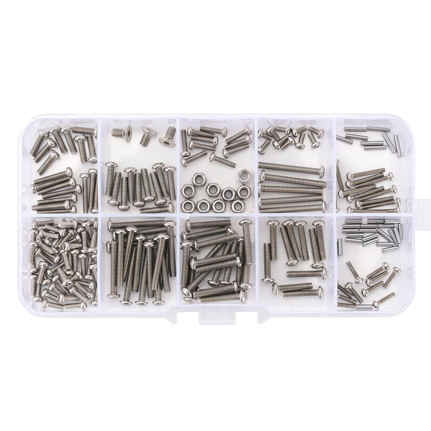 INJORA Screws Pins Nuts M1.6 M2 M2.5 Grade 12.9 Stainless Steel Hex Screws Hardware Kit for TRX4M 1/18 RC Crawler Car image number 3