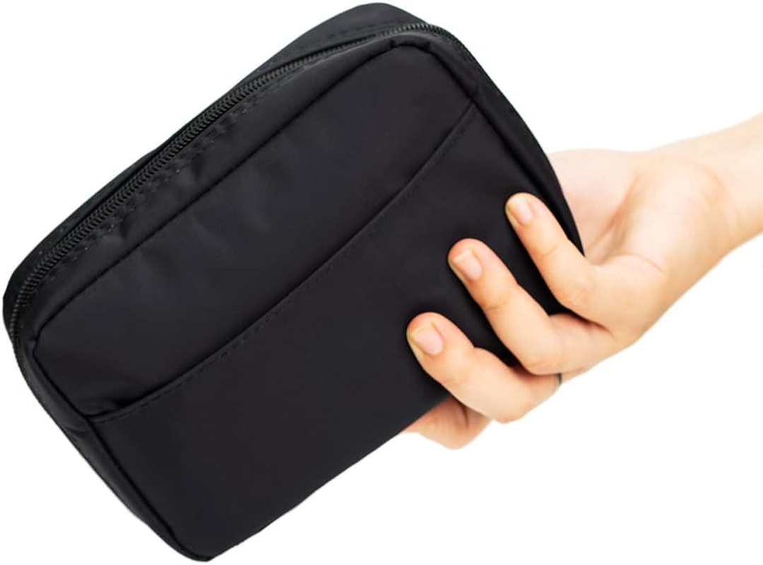 Hekyip Rectangular Beauty Bag, Small Travel Makeup Bag for Purse, Portable Waterproof Cosmetic Pouch for Ladies Women (Rectangular Inner Red) image number 4