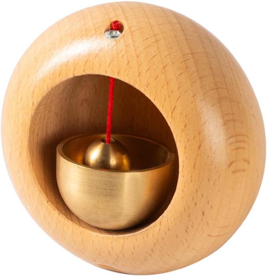 Shopkeeper Doorbell Magnetic Wooden Doorbell, Commercial Entrance Ringtone, Office & Home Decoration, Creative Gift, for Refrigerator & Barn Door (Round) image number 1