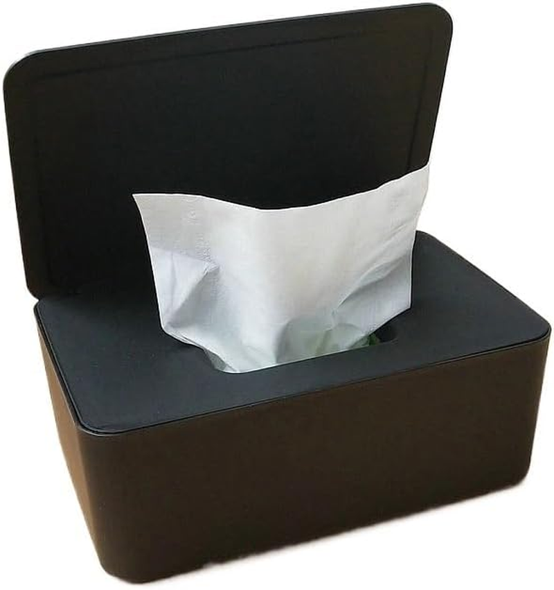 Wipes Dispenser with Sealing Lid &ndash; Refillable Baby Wipes Container & Tissue Holder Keeps Wipes Moist, Large Capacity Wet Wipes Box for Bathroom, Nursery, Home & Travel (Pink)