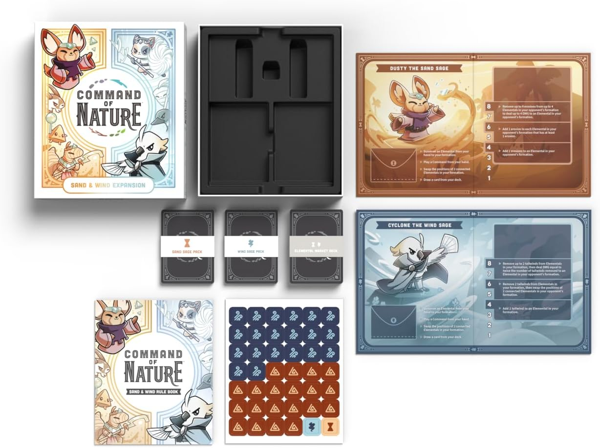 Unstable Games Command of Nature Sand & Wind Expansion Strategic Deck-Building Card Game image number 5