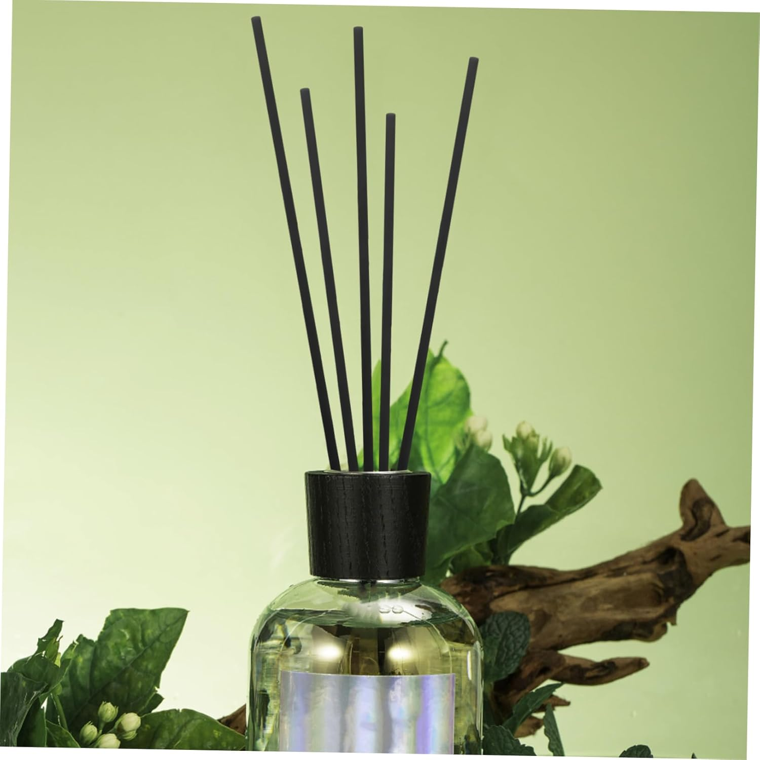 FOMIYES 50Pcs Black 4Mm Fiber Essential Oil Diffuser Sticks Aromatherapy Reed Diffuser Wood Sticks for Air Freshener and Relaxing Aroma at Home or Office image number 2