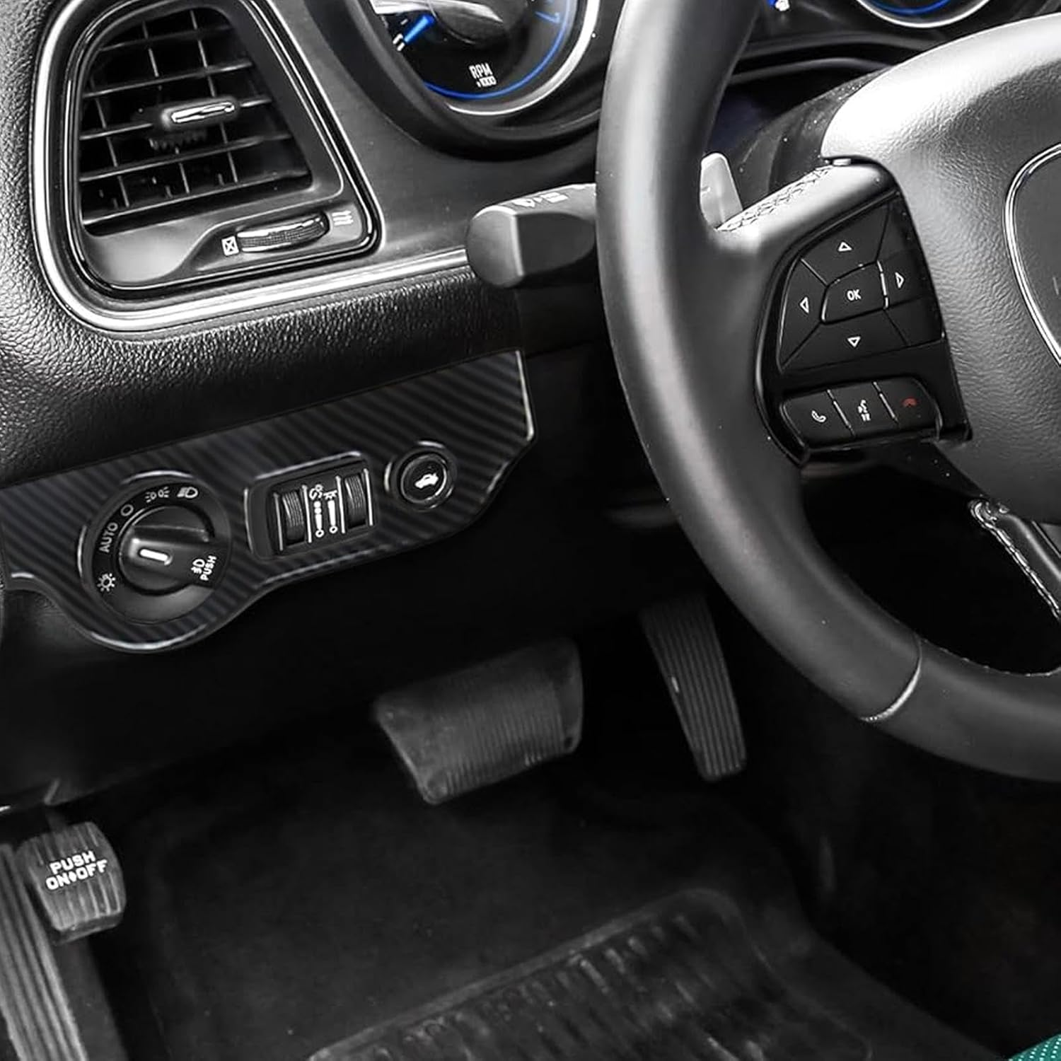 Car Headlight Button Protection, Auto Headlight Knob Cover, Protective Car Headlight Frame, Headlight Control Panel Frame with Heavy Duty Construction for Vehicle Automotive Accessories image number 1