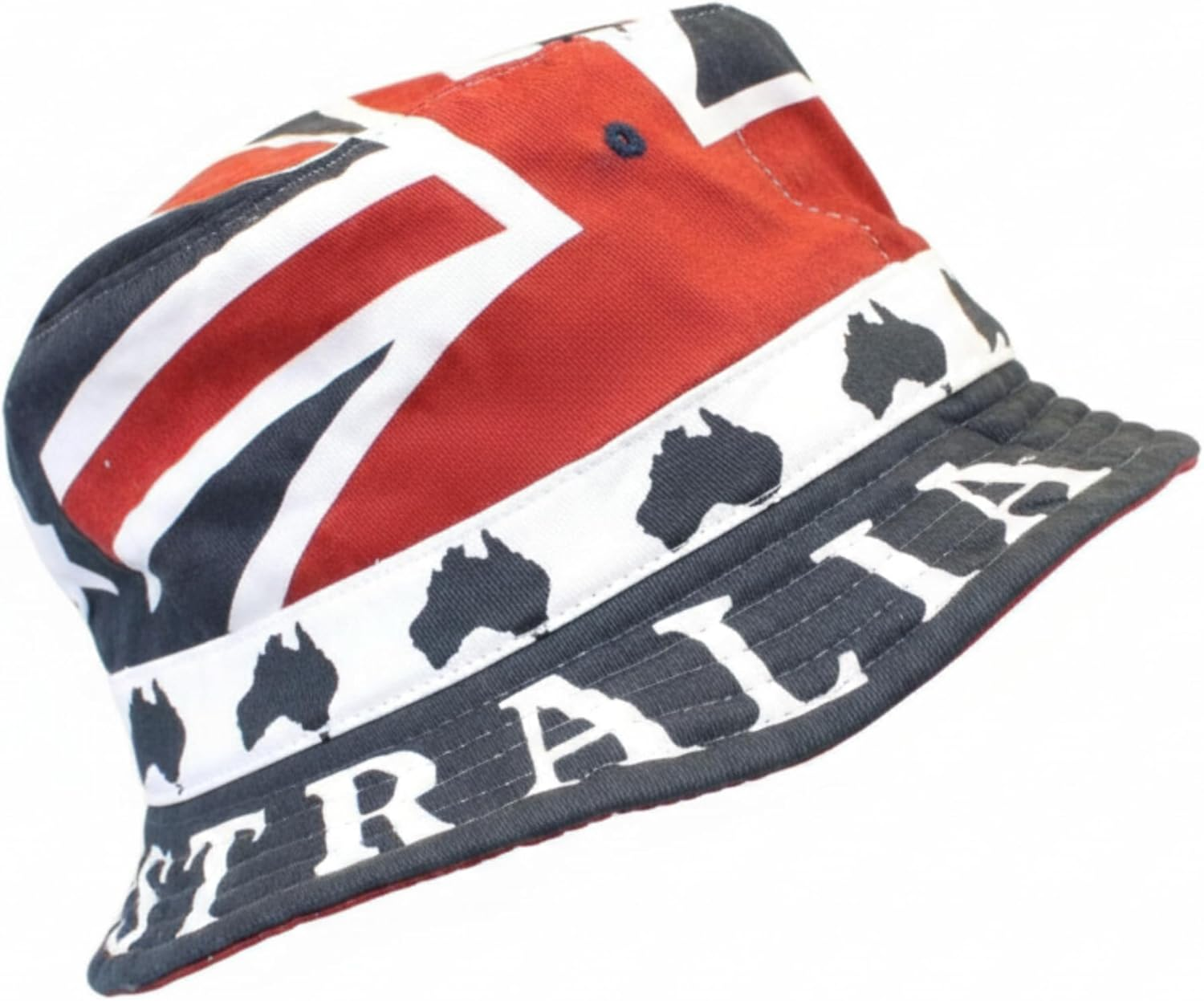 FIL Australia Day Bucket Hat Cotton Australian Flag Brim Cricket Souvenir