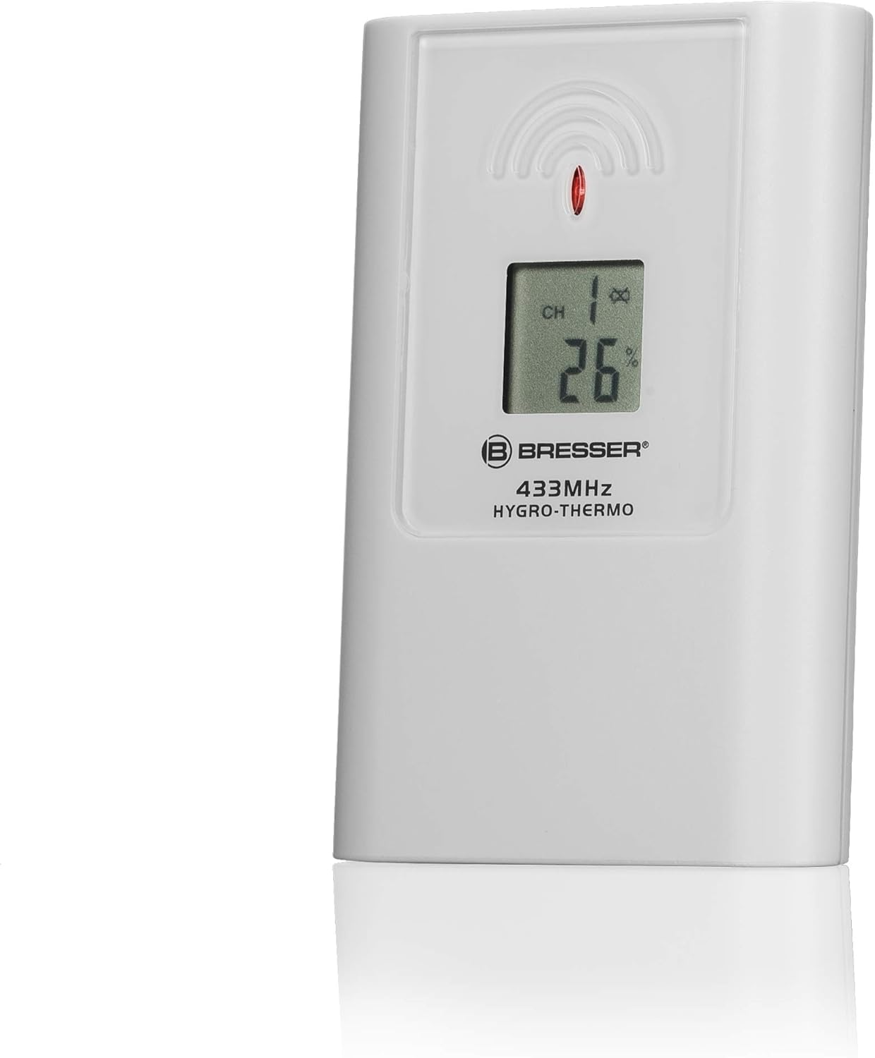 Bresser Weather Station Wall Clock Temeotrend JC 22X22Cm with Outdoor Sensor, Black image number 1