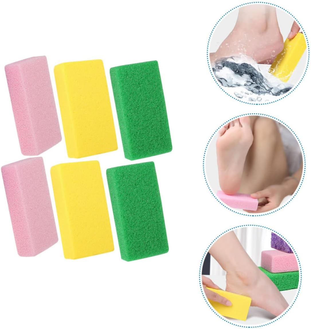 WRITWAA 6Pcs Foot Exfoliator Callus Remover Pumice Stone Professional Pedicure Kit Foot Scrubber for Easier Cleaning Reusable image number 3