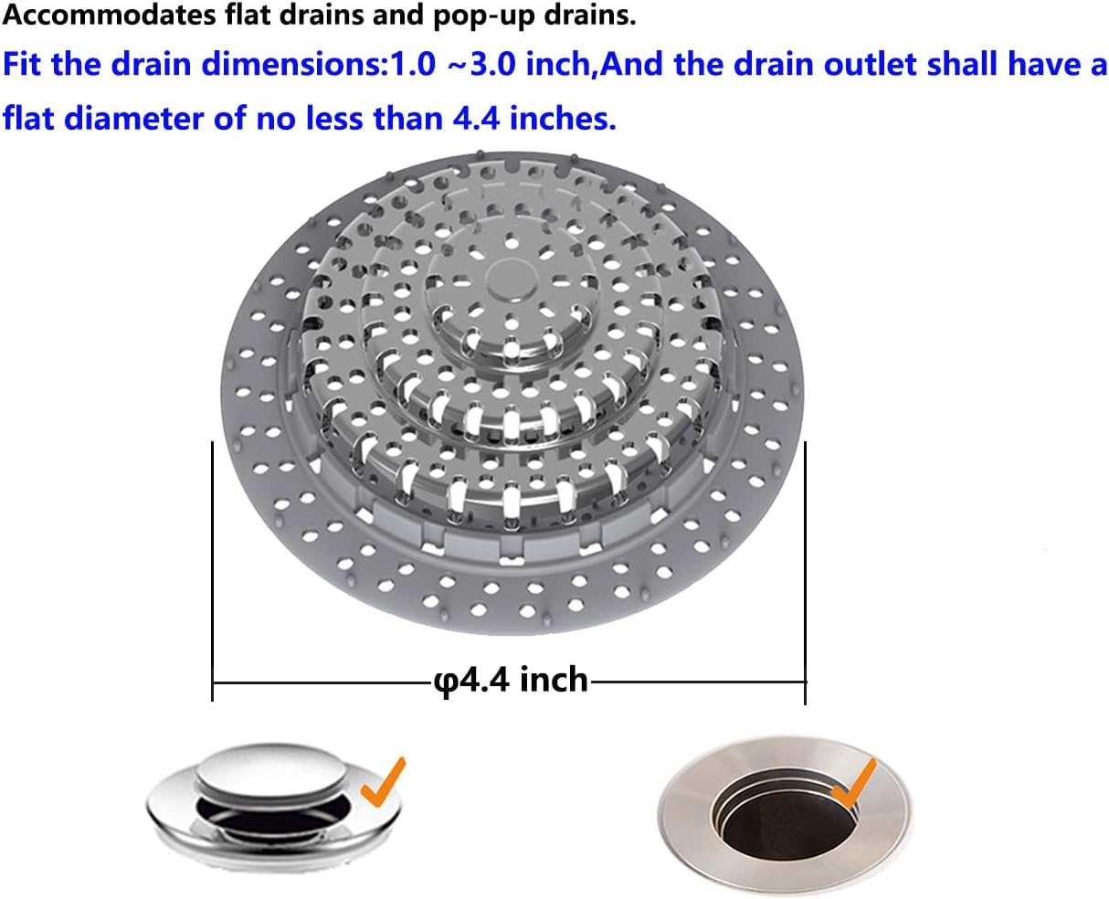 XAJOON Bathtub Drain Hair Catcher，Bathtub Protector Suitable for Bathroom Bathtub, Pop-Up Drains. (Patented Product) image number 2
