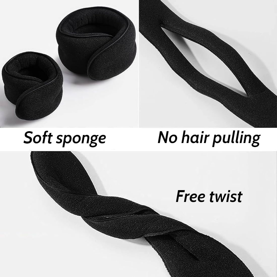 FMYODWU Pack of 4 Magic Bun, Bun Maker Upgraded Hair Clip Sponge Clip Haircut Donut Bun Curler Donut Tool, 2 Large and 2 Small, Perfect for Stylish Buns and Chignons image number 2