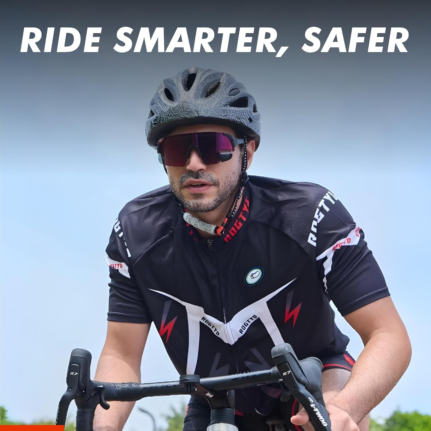 Trieye Eyewear Cycling Glasses with Integrated Rearview Mirror for Men & Women - UV 400 - Left Side Mirror Cycling Glasses image number 6