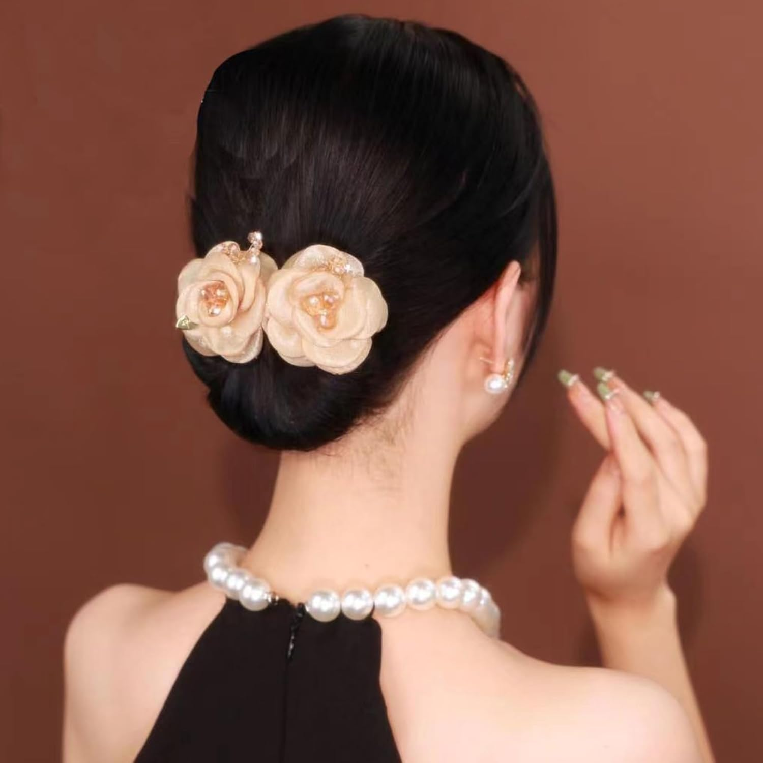 Hair Bun Maker, 2PCS Lazy Hair Curler, Flower Butterfly Hair Bun Roller, Elegant Hair Twist Bun Maker for Women & Girls image number 4