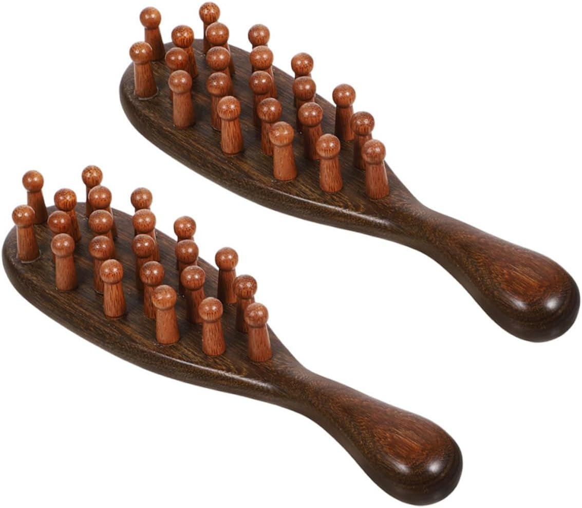 LIFKOME 2Pcs Scalp Massaging Brush Wide Tooth Comb for Dandruff Natural Hair Styling Tool Scalp Scrubber for Relaxation image number 6