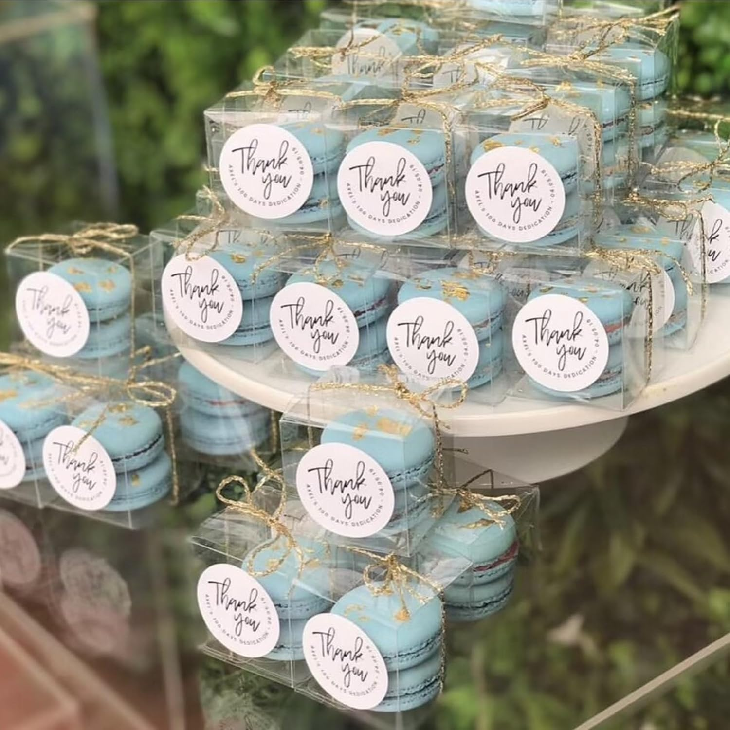 Romanticbaking 100 Pack Bulk 2X2X2 Inch Clear Gift Boxes Macaron Boxes Small Chocolate Bomb Boxes Birthday Wedding Party Favor Boxes image number 2