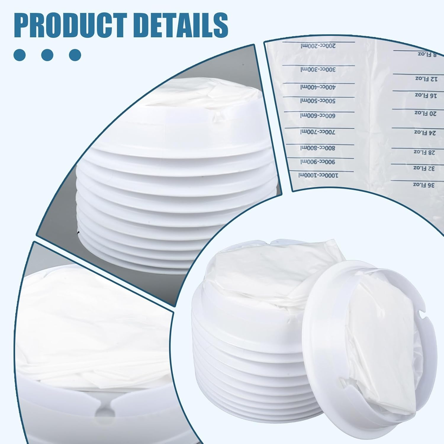 25 Pcs Disposable Vomit Bags for Motion Sickness Car Travel Pregnancy and Kids Emergency Use 1000Ml Capacity Ideal for Chemo and Car Sickness Perfect for Home School and Daycare Must Have Essentials(White) image number 1