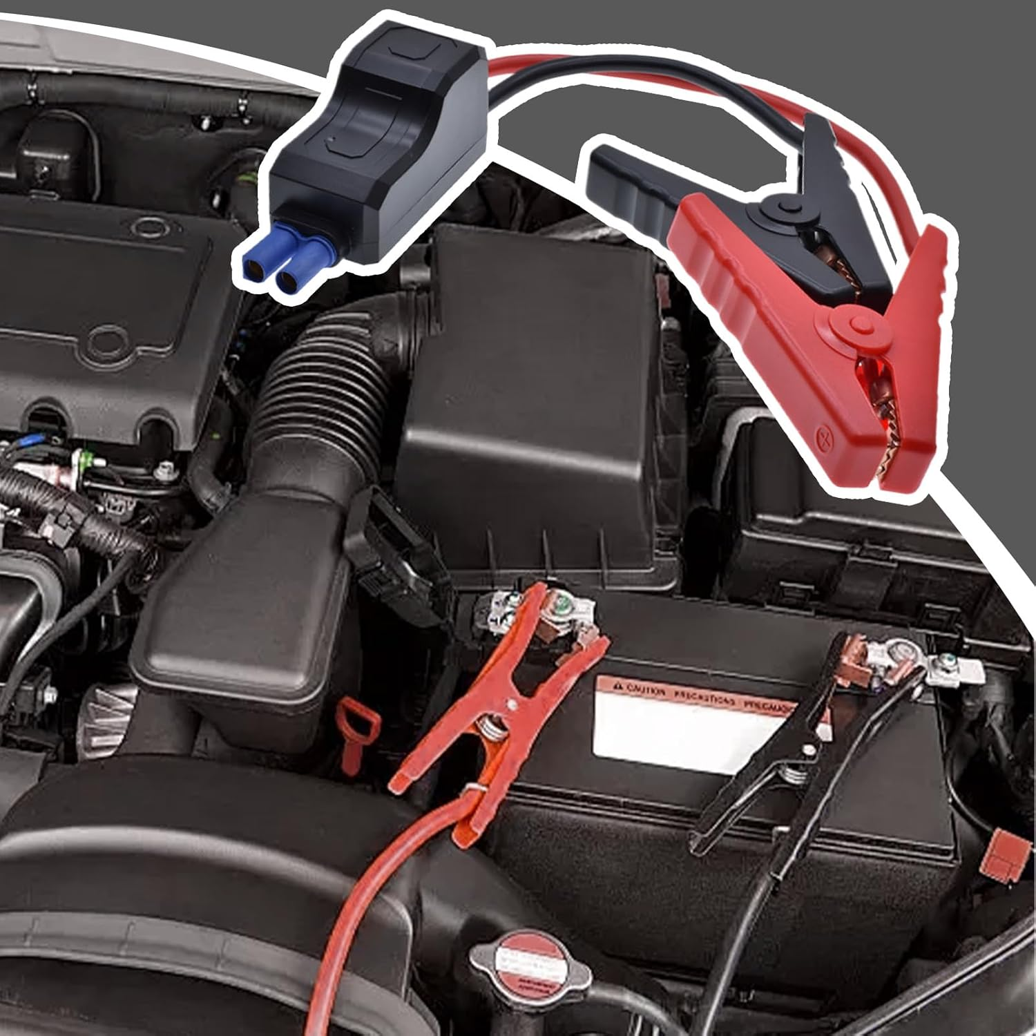 Car Jump Starter | Jumper Box | 650A Booster Reverse Polarity Protection for Boat Snowmobile Golf Cart Truck Commercial Vehicles Lawn Mower SUV RV image number 2