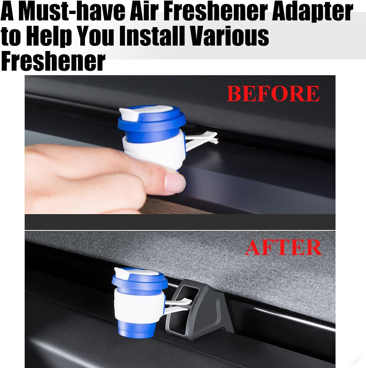 2Pcs Air Freshener Adapter Compatible with 2024-2025 Tesla Model 3 & 2025-2026 New Model Y Juniper Launch Series Air Vent Silicone Clip (Air Freshener Not Included)