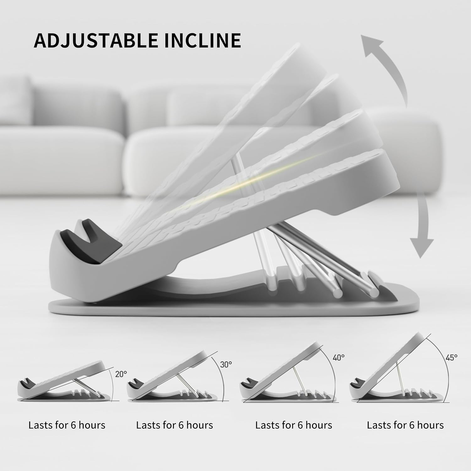PROIRON Slant Board for Calf-Stretching - 4-Level Adjustable Incline Board with 8Mm Thick Foot Guard Plate, Stretch Board for Knees Ankle Heel Feet Leg image number 5