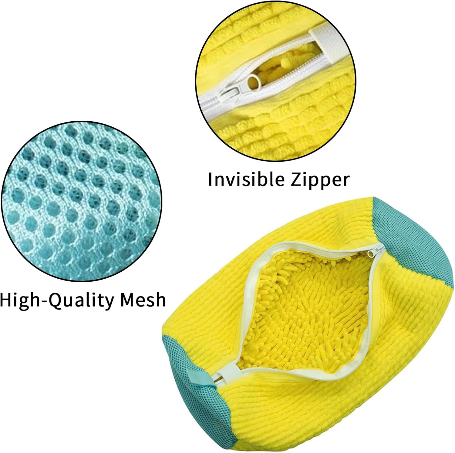 Ogetok 4PCS Shoe Washing Machine Bag Reusable Laundry Shoe Cleaning Bag for Washer and Dryer, 360&deg; Wrap-Around Cleaning Shoe Bag with Zipper & Hook for Sneakers Trainers Canvas Running Tennis Shoes image number 1