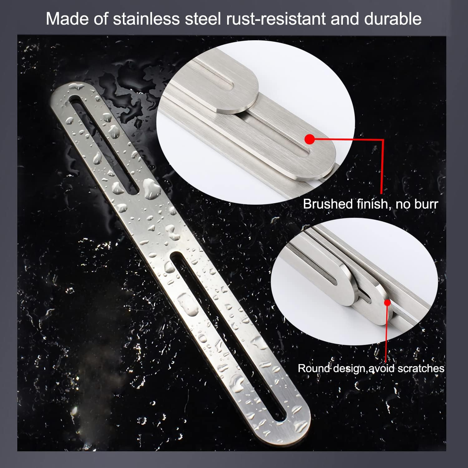 Mounting Set for Fence Post Box, Fence Attachment for Letterboxes in Anthracite Mounting (Silver, 215 Mm)