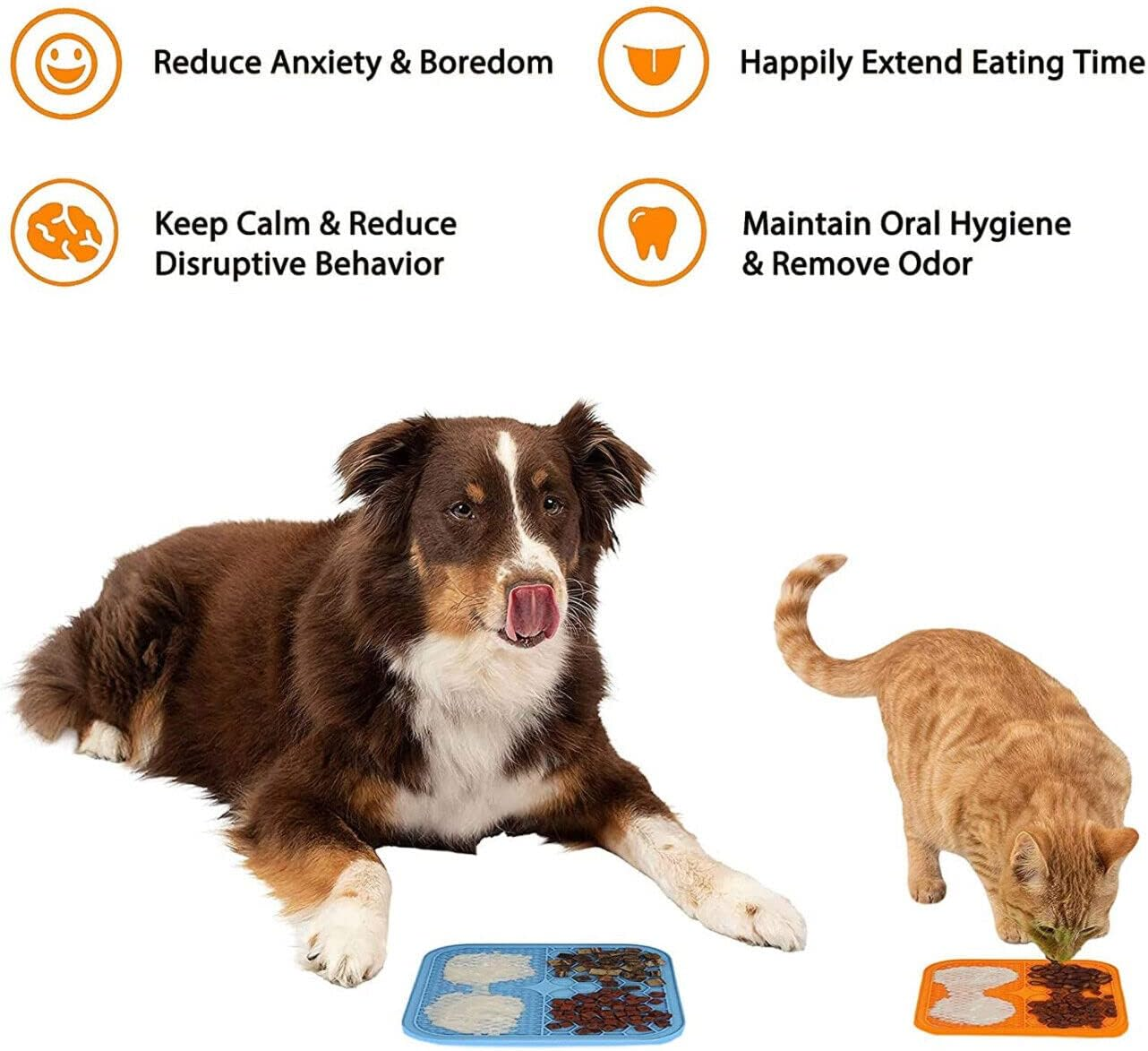 Silicone Pet Feeding Mat Slow Food Pads Dog Licking Pad Dispenser Plate AUSTOCK