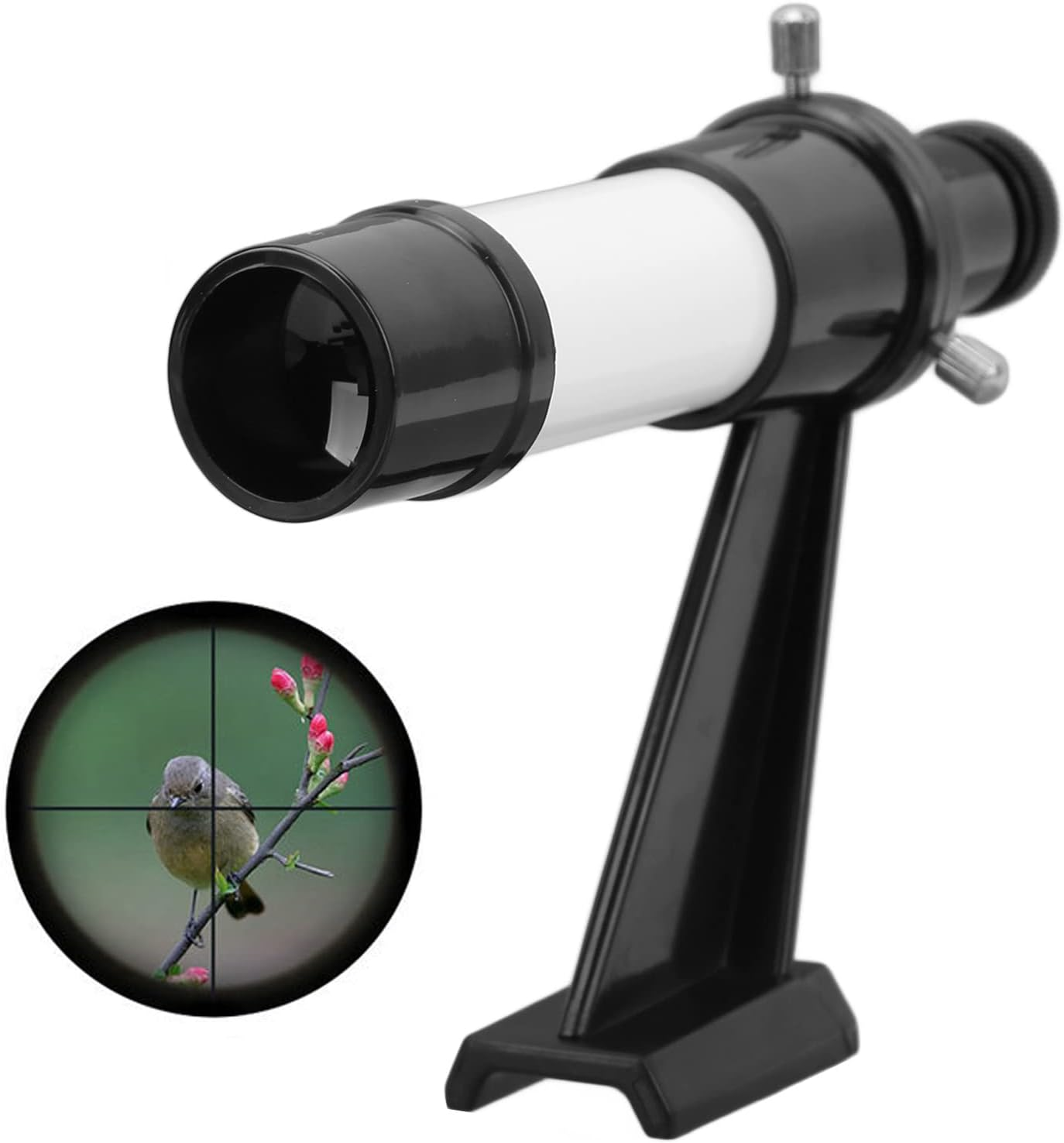 Dpofirs 5X Angled Finder Scope, 5X24 with Base Stand for Astronomy Telescope, Beginner, All Ages, Experienced Astronomers, Traveling Stargazers