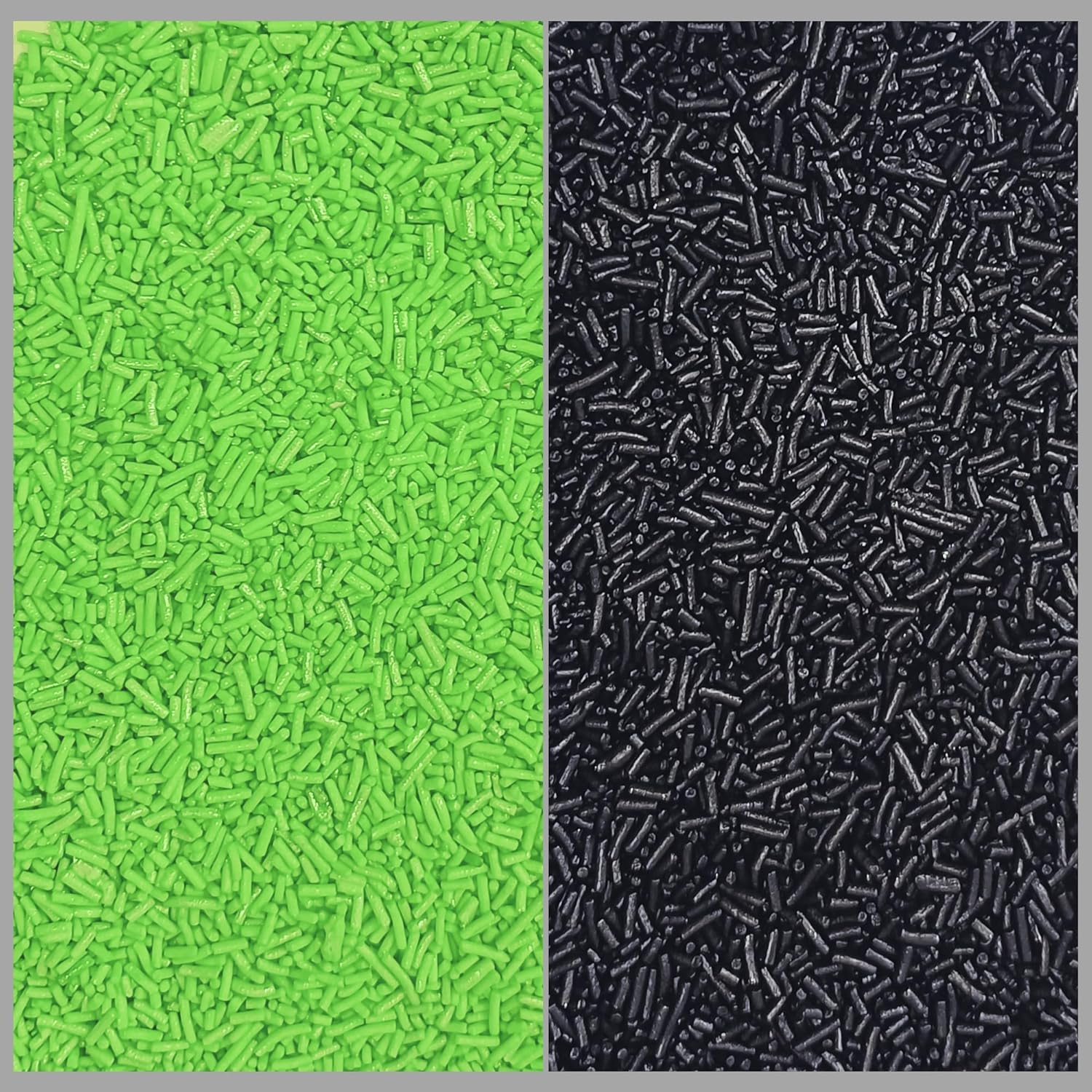 Confect Vermicelli Sprinkles for Baking & Cake Decorative Vermicelli Sprinkles Assorted Pack of 5 Feast of Fears Vermicelli Sprinkles Mix Sliver, Orange, Irish Purple, Black & Lime Green - 3.5Oz image number 1