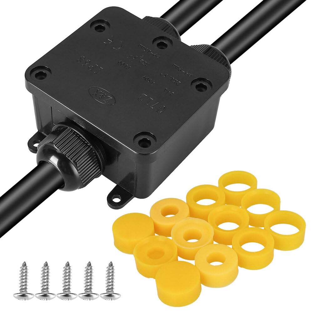 Xinyee Waterproof Outdoor External Electrical Junction Box Underground Cable Line Wires Power Cord Connector image number 4