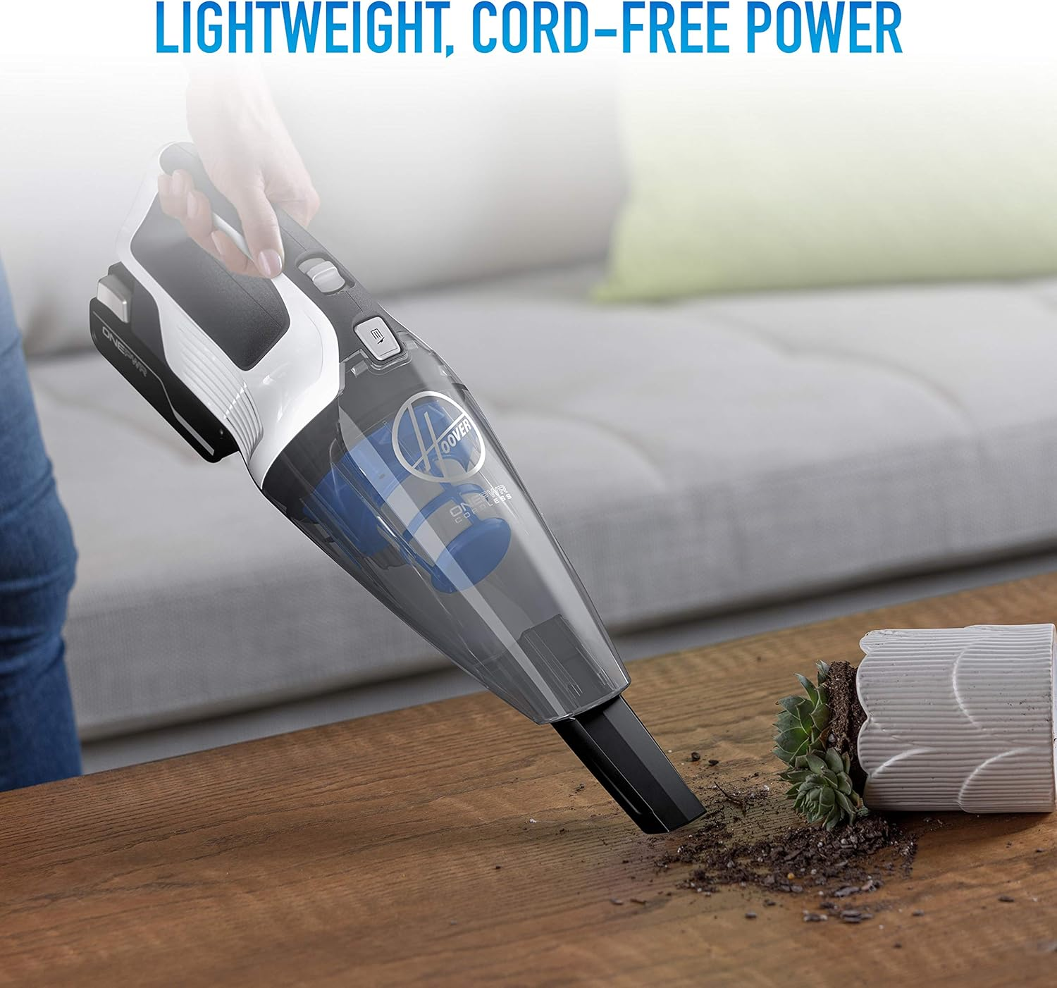 Hoover ONEPWR Cordless Handheld Portable Vacuum Cleaner, Strong Suction, Dual Filtration, Lightweight, 400 Ml Bowl Capacity for Quick and Easy Cleaning (Tool Only) image number 5