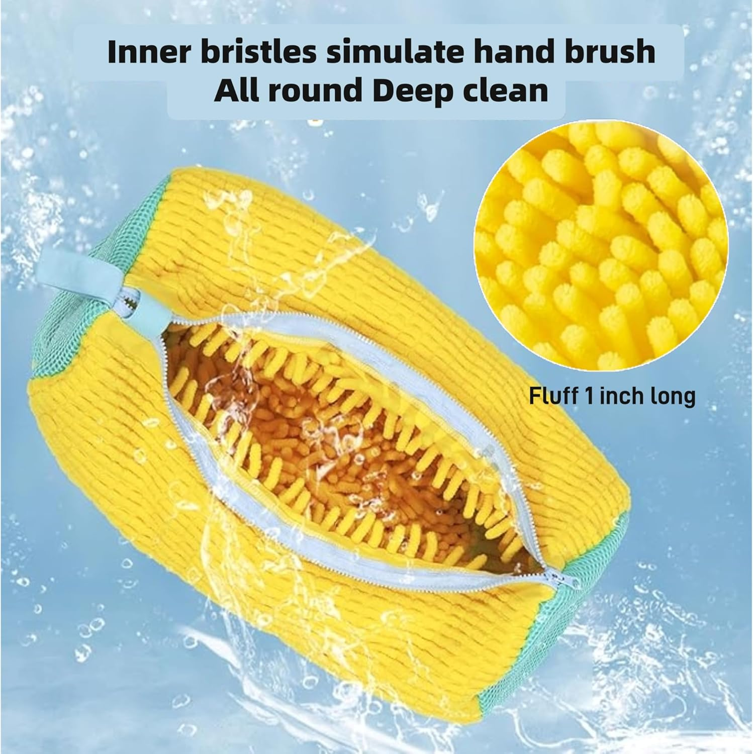 2025 New Upgraded Shoe Wash Bag, 2 Piece Shoe Laundry Bag, Reusable Shoe Bag for Washing Machine, Wrap around Dryer Laundry Zipper Organizer, 360&deg; Clean Zipper Shoe Wash Bag for All Types of Shoes image number 1