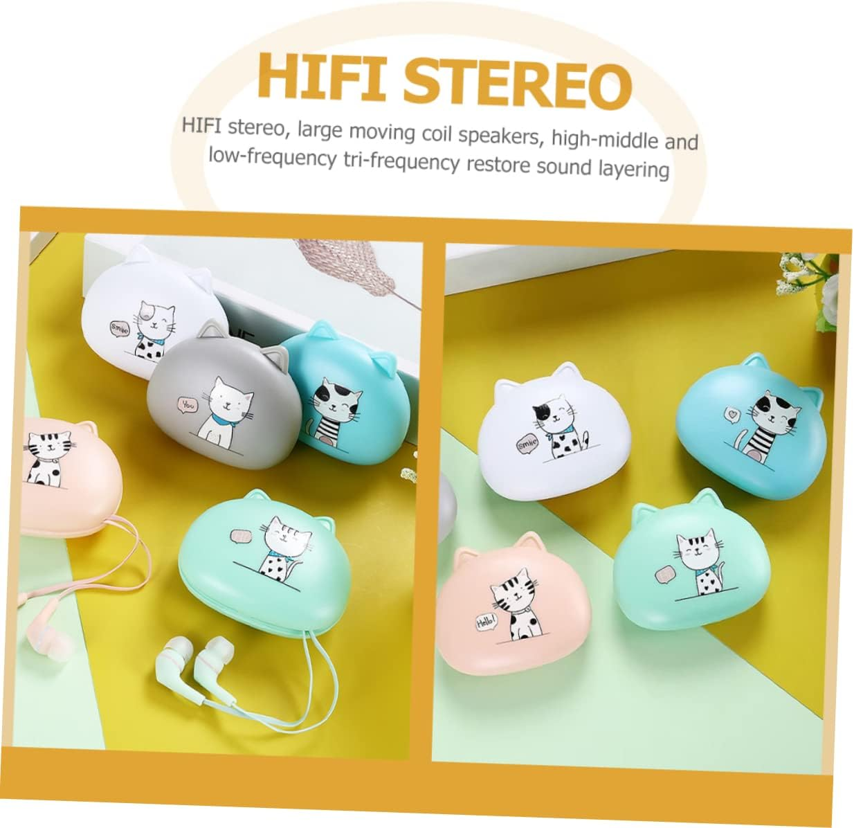 Mikinona -Ear Wired Earphones with High Sound Quality for Popular Smartphones, Universal Earbuds Cable Compatible with Dc5.00V Devices, Lightweight Phone Accessories for Gaming and Daily image number 5