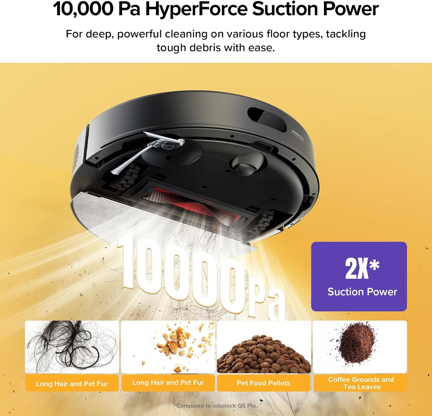 Roborock Q7T+ Robot Vacuum & Mop, All-In-One Vacuum Cleaner, 10,000Pa Powerful Suction, Duoroller Anti-Tangle Brush, Hands-Free Cleaning for 7 Weeks,Precise Smart Navigation, Perfect for Pet Hair image number 5