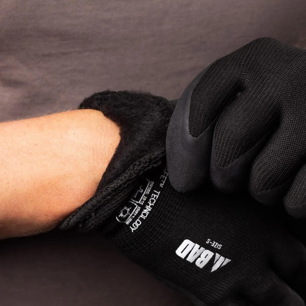 BAD WORKWEAR Unisex Stealth Nitrile Grip-Safe Insulated Work Gloves image number 2
