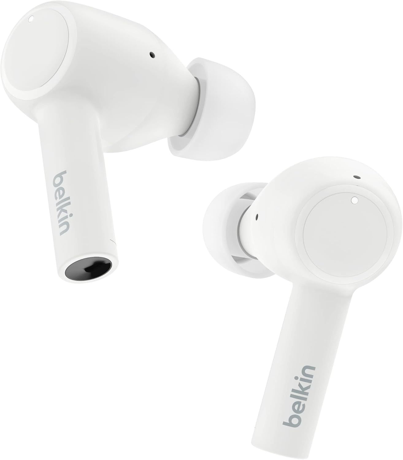 Belkin Soundform&trade; Pulse Noise Cancelling In-Ear Earphones, Wireless Charging Case, 3 Microphones per Earbud, Splash Proof IPX5 Bluetooth Headphones for Iphone, Samsung - Black