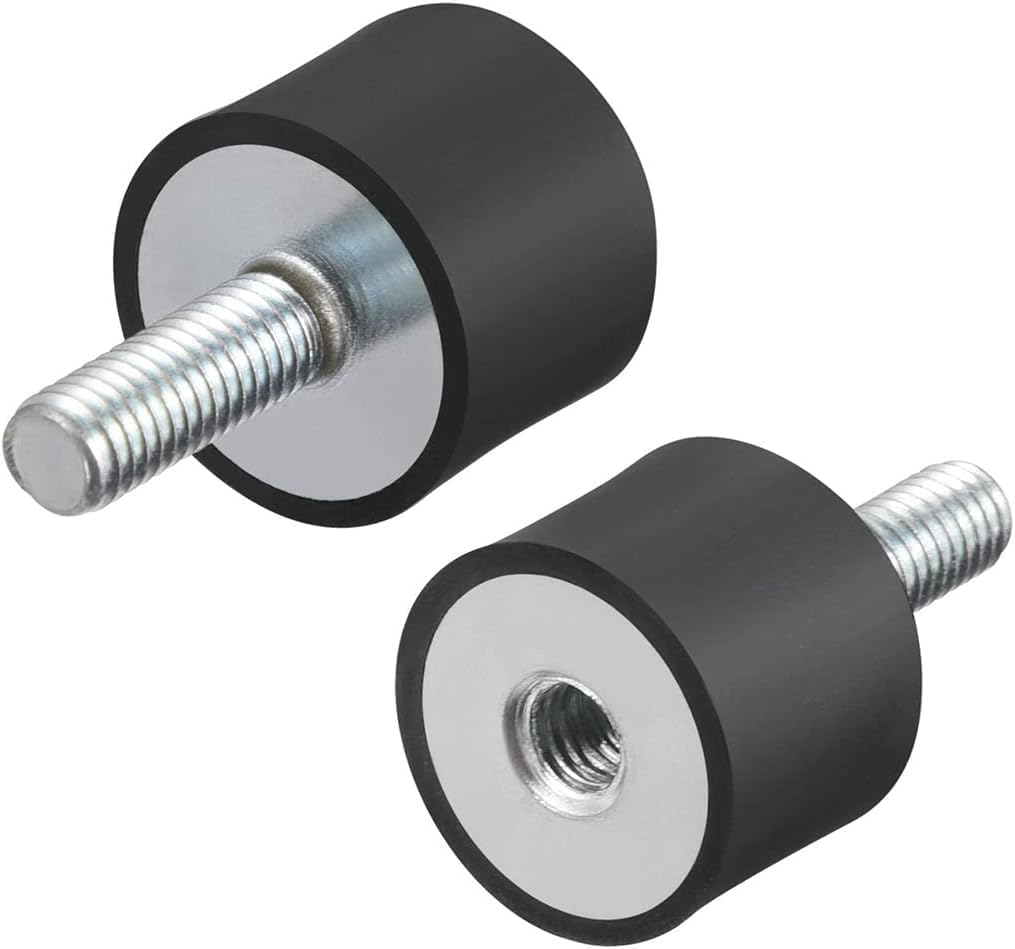 M6 Rubber Mounts Shock Absorber, 4 Pcs Rubber Vibration Isolator Mount Shock Absorber anti Vibration Silent Block Car Boat Bobbins with Studs image number 2