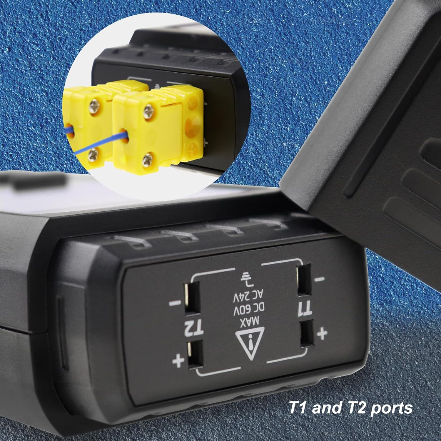 Thermocouple Thermometer HVAC Temperature Meter, Digital Temperature Thermometer with 4 K Type Thermocouple, Dual Channel Temperature Gauge with Alarm & ADJ Compensation (-328~2500℉ Measuring) image number 5