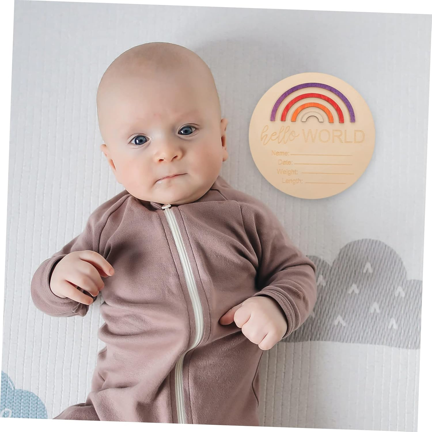 SUPVOX Wooden Milestone Month Cards Announcement Sign Nursery Decor Milestone Monthly Cards for Newborns image number 2