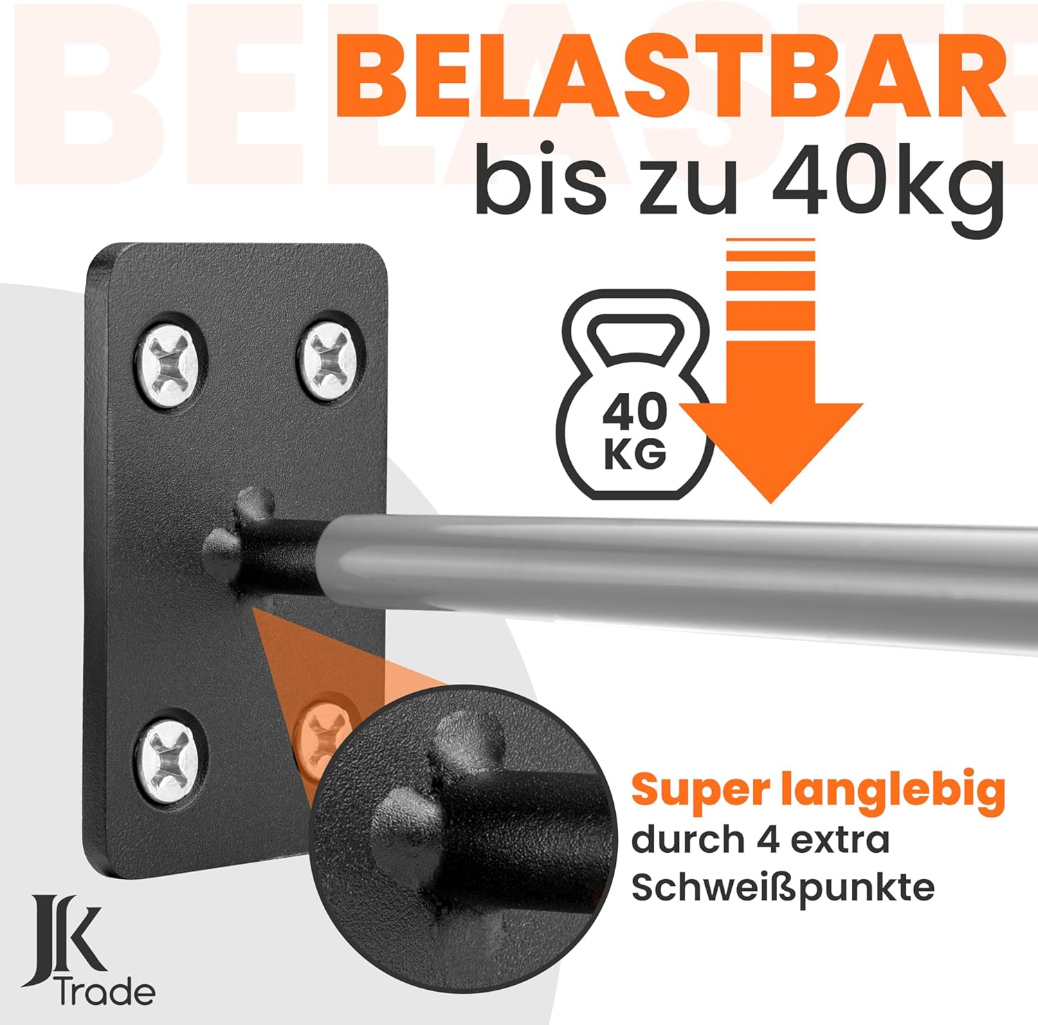 JK Trade&reg; Set of 4 Tyre Wall Mount Set for Car Rims Including Screws and Dowels Set, Rim Protector Wall Hooks for Screwing for Car Tyres, Garden Tools, Alloy Wheels, 40 Kg Load (Grey V1) image number 5