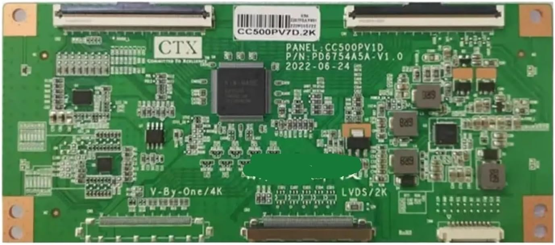 Replacement TV 2K CC500PV5D CC500PV7D PD6754A5-V1.0 LED TV T-CON Logic Board LVDS Input TV Replacement Accessories(Cc500Pv5D)