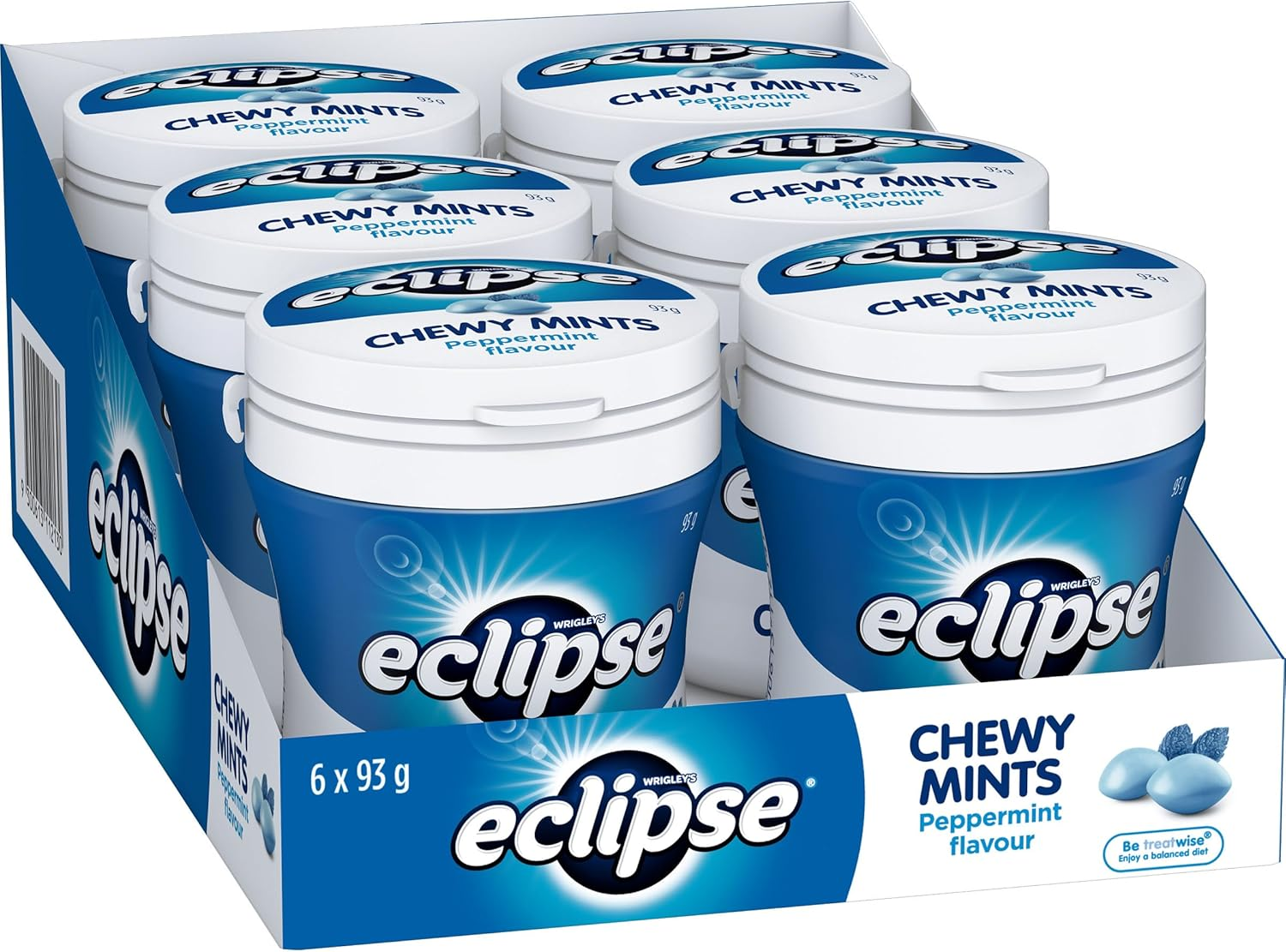 Eclipse Peppermint Chewy Mints 93G Bottle (Case of 6) image number 1