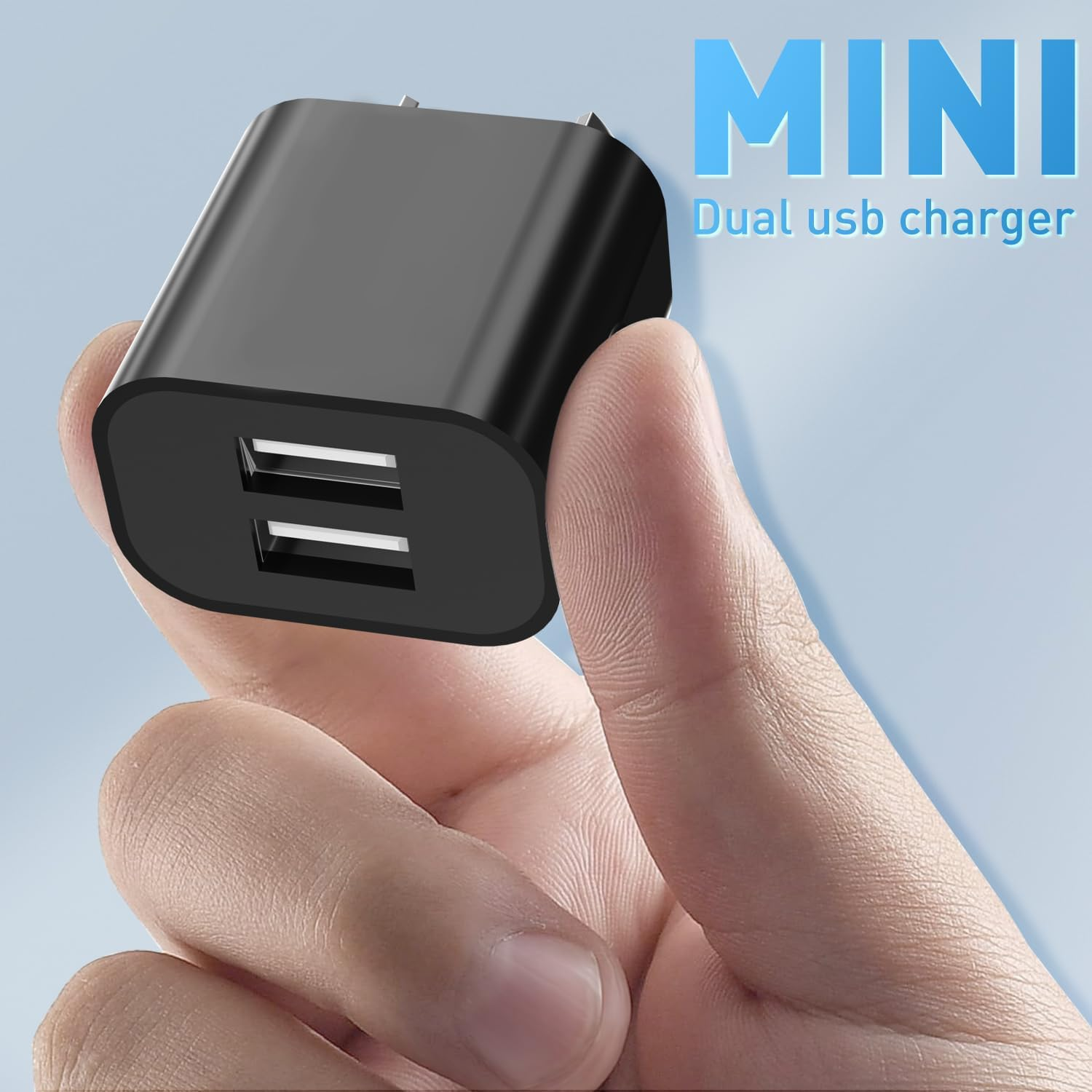 HEYMIX Dual USB Power Adapter, 2-Pack Dual USB Charger Plug, USB Wall Plug 5V Charger, 2-Port Aus USB Plug 5V/2.1A Adapter SAA Certified Compatible with Iphone, Ipad, Samsung, Pixel, Galaxy, HTC