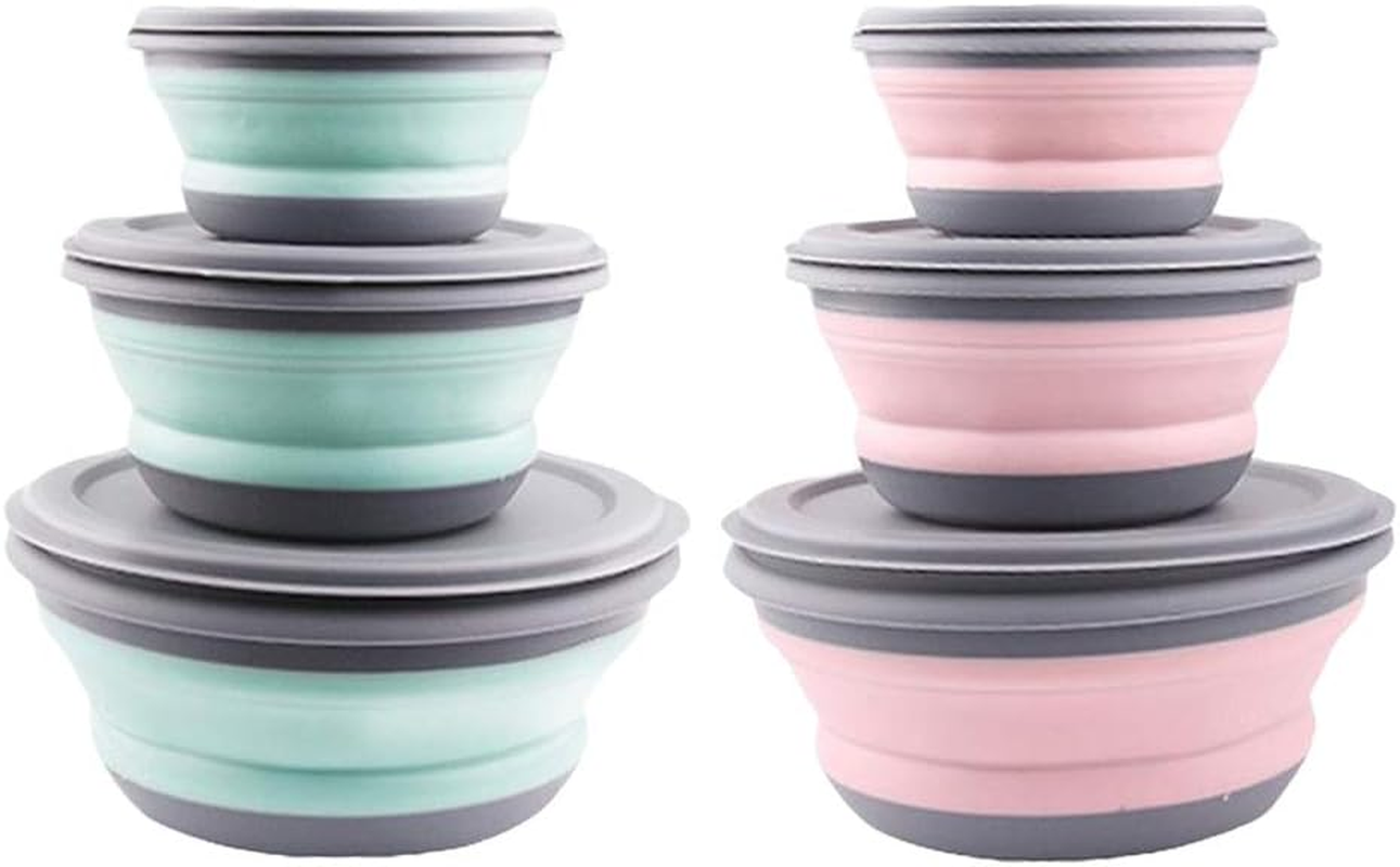 Collapsible Bowl, 3 Pcs Safe Silicone Collapsible Camping Bowl for Travel (39)