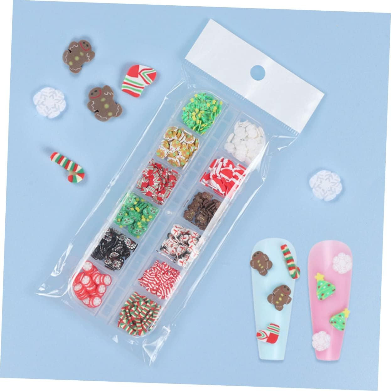 FRCOLOR Chic Christmas Style Nail Decors for Xmas Xmas Themed Manicure for Party Women image number 2