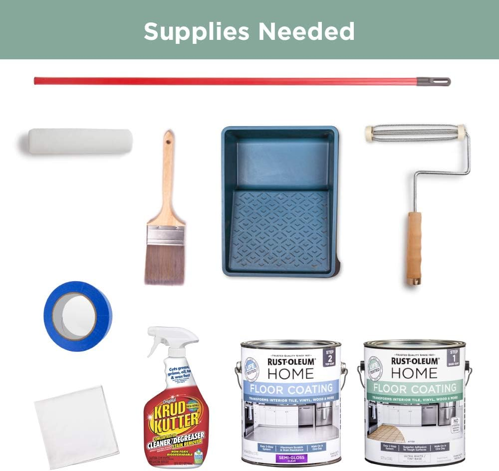 Rust-Oleum 367602 Home Interior Floor Coating Kit, Semi-Gloss Greige image number 5