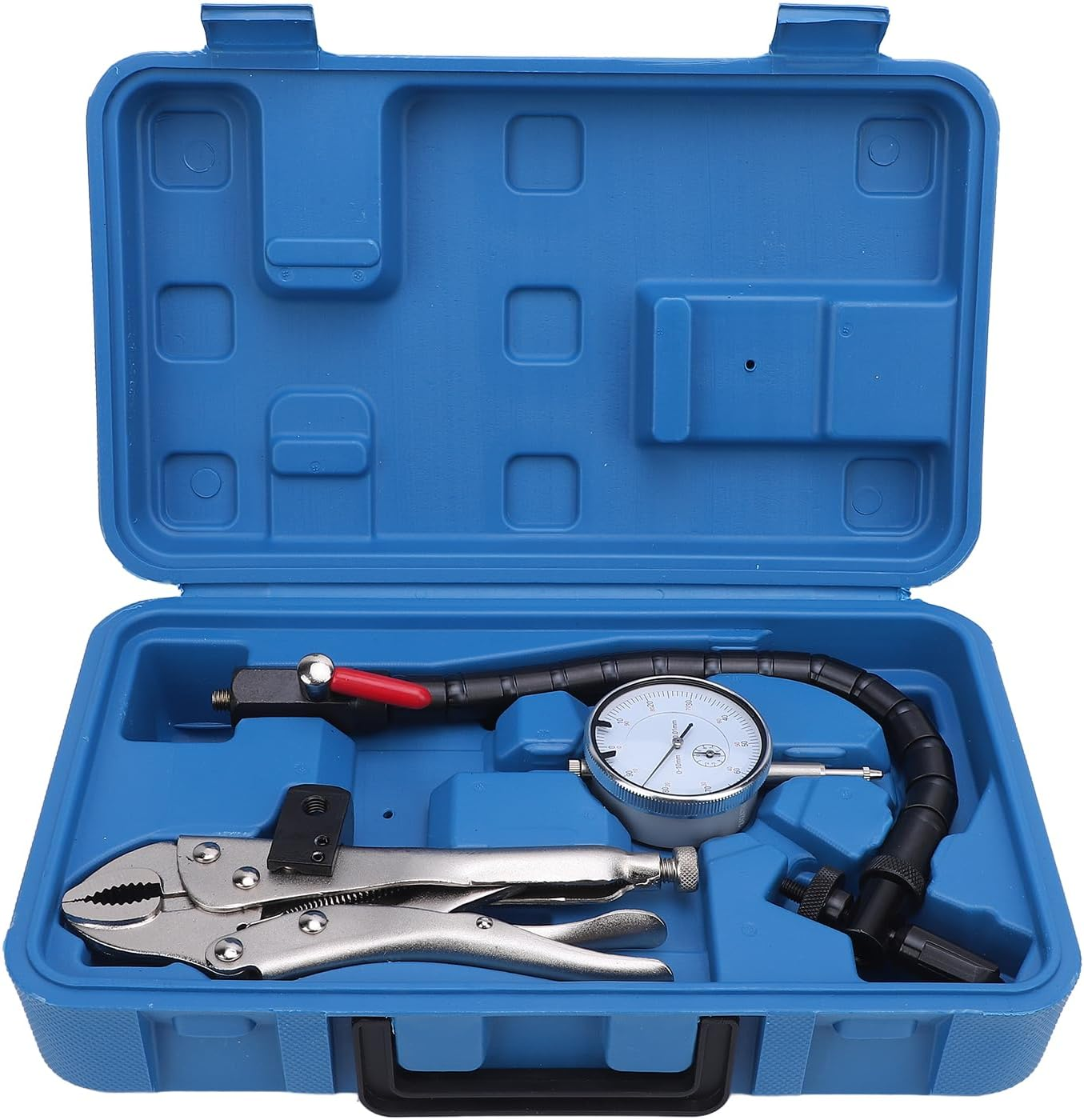 Disc Brake Rotor Gauge, Ball Joint Runout Set Dial Indicator 1 Inch / 0.001 Inch, Flexible Arm Clamp Locking Vise, Flatness Measurement Tool for Automotive, Mechanical, Industrial image number 4