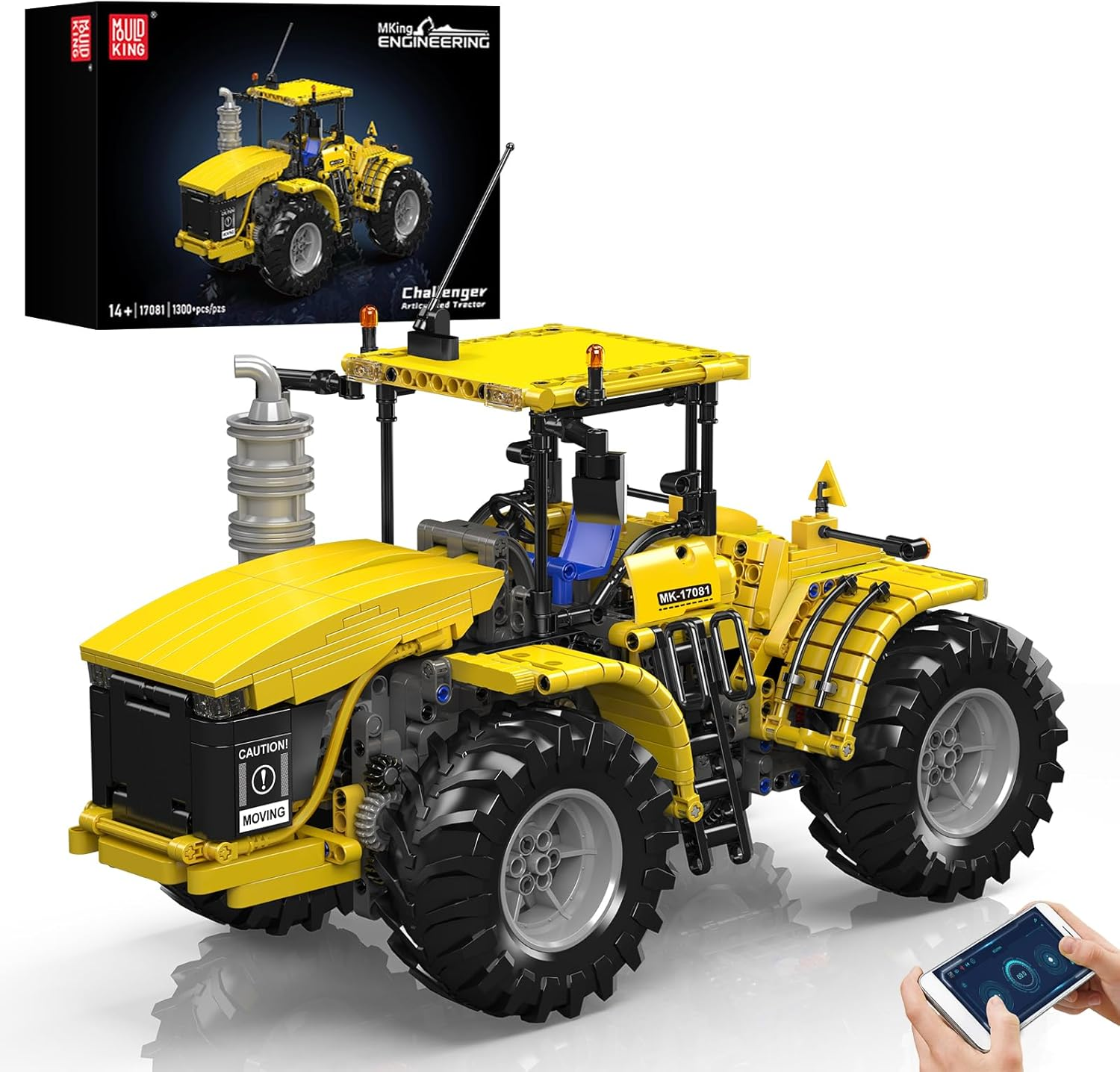 Mould King 17014 Combine Harvester Tractor Vehicle Building Set, Remote Control Truck Car Claas Lexion 760 Model Block Kit MOC, STEM Gift Toy to Build for Boys Girls Aged 14+ 1265Pcs image number 4