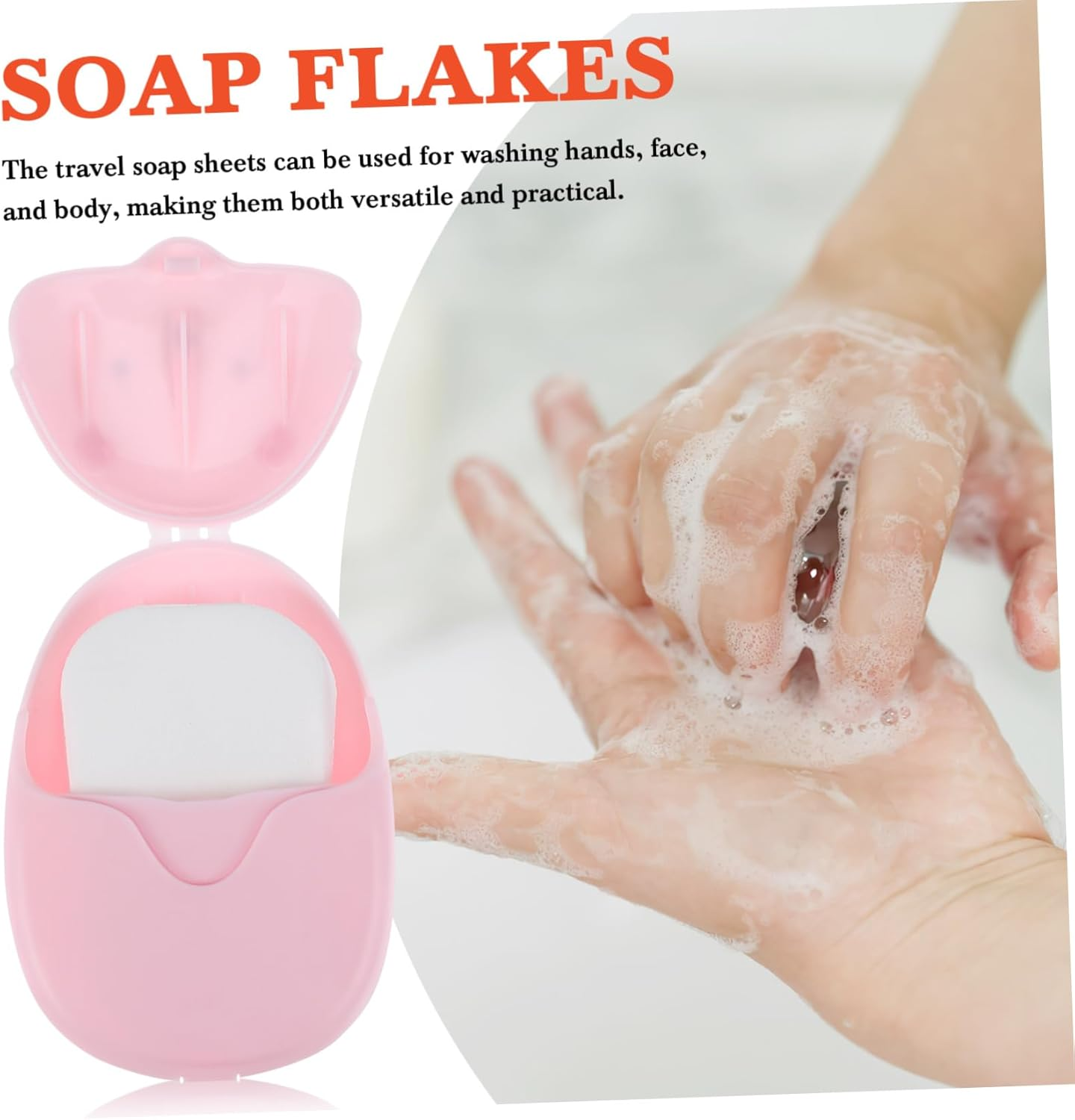 WESIEVYA 3Pcs Paper Soap Sheets for Travel Portable Soap Flakes for Hand Washing Hiking Essentials Lightweight Travel Toiletry