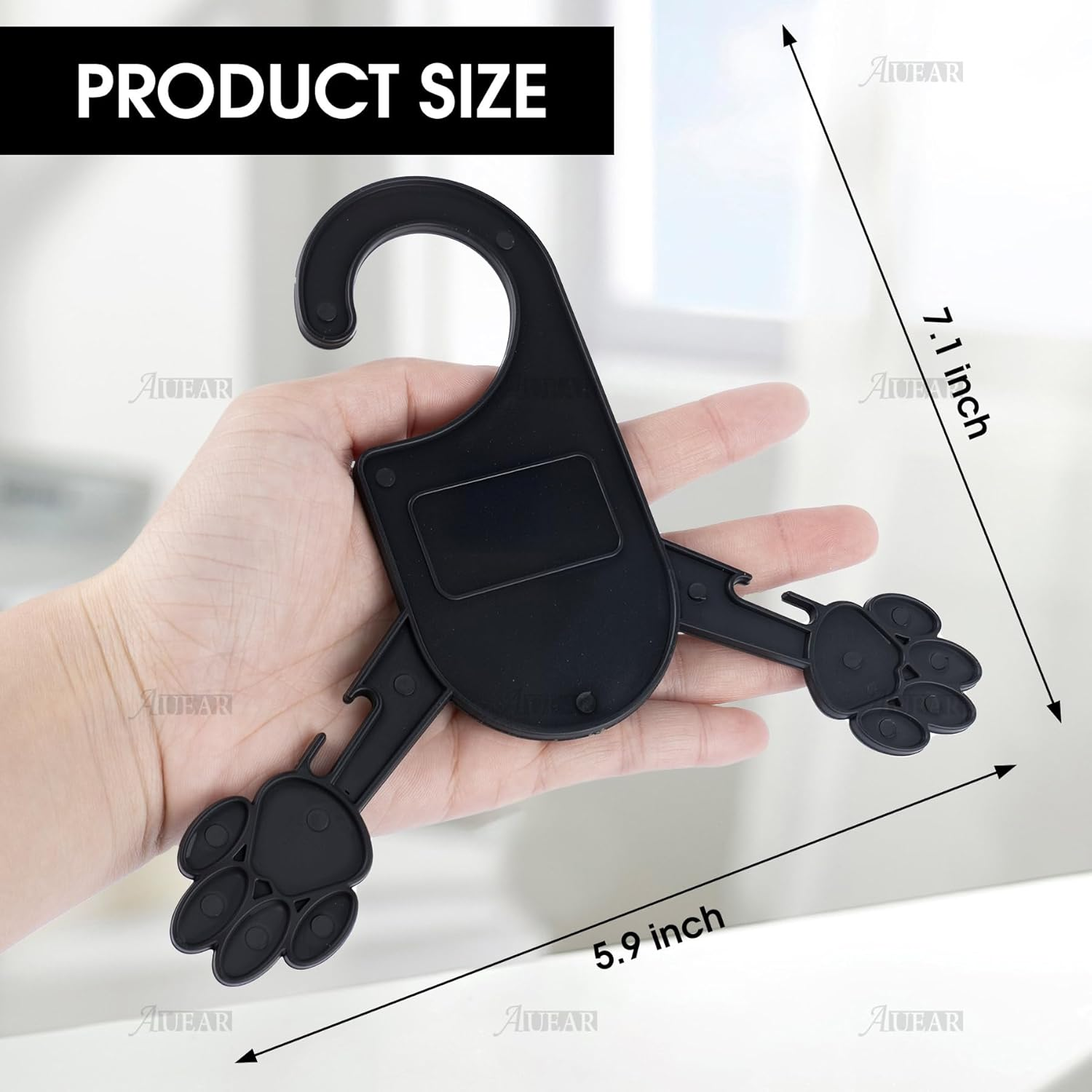 AUEAR, 10 Pack Plastic Pet Clothes Rack Hangers for Dog Puppy Cat Toddler Small Coat Hanger image number 3